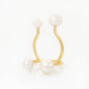 Open pearl ring