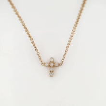 Load image into Gallery viewer, Small Diamond Cross Necklace
