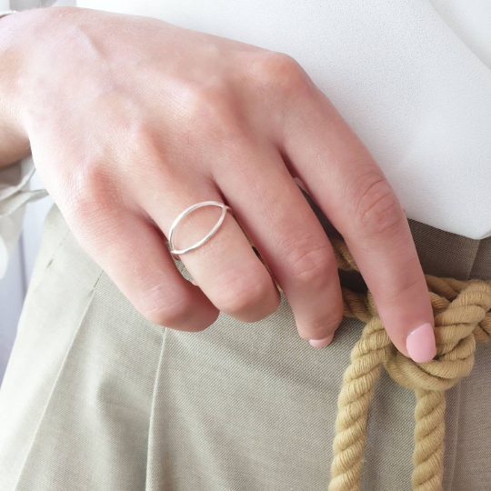 Oval Ring In Solid Gold