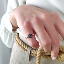 Load image into Gallery viewer, Black diamond ring in solid gold
