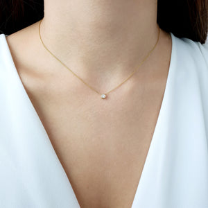 Solitaire diamond necklace