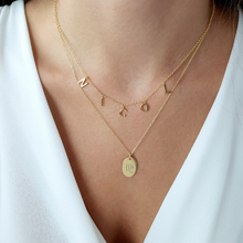 Load image into Gallery viewer, Custom Initials or name in necklace in solid gold
