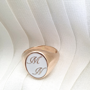 Oval Engraved Signet Ring