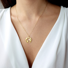 Load image into Gallery viewer, World necklace solid gold
