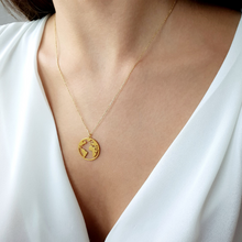 Load image into Gallery viewer, World necklace solid gold
