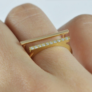 Minimal ring in solid gold