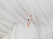 Load image into Gallery viewer, Sapphire solitaire ring in solid gold
