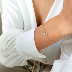 Circle simple gold bracelet