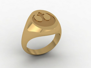 Oval signet ring