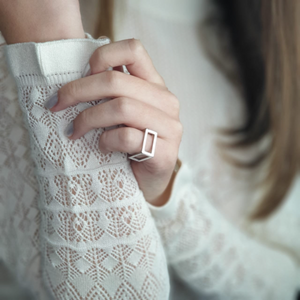 Shape Ring In Solid Gold