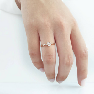 Halo Ring With Diamonds