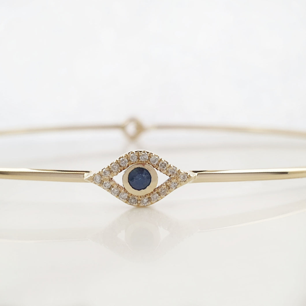 Diamond Evil Eye Bangle