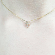 Load image into Gallery viewer, Small Diamond Cross Necklace
