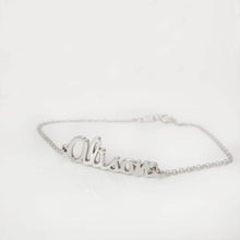 Load image into Gallery viewer, Custom name bracelet in solid gold
