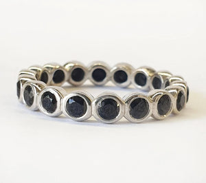 Eternity Diamond Ring With Black Diamonds