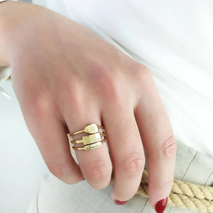 Heartbeat Ring Made Of 14K Solid Gold