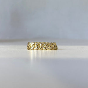 Chain ring In Solid Gold