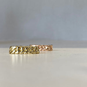 Chain ring In Solid Gold