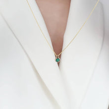 Load image into Gallery viewer, Gold Emerald Necklace
