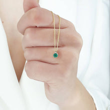 Load image into Gallery viewer, Gold Emerald Necklace
