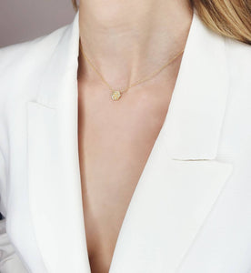 Custom diamond initial necklace