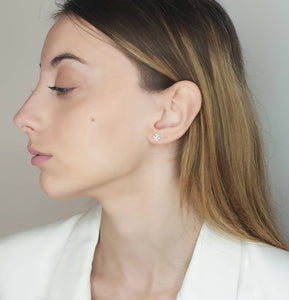 Snowflake On A Gold Earring