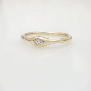 Eye Diamond Ring In Solid Gold