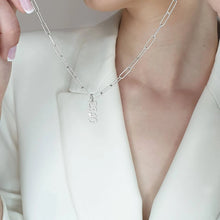 Load image into Gallery viewer, Diamond Date Necklace With Cable Chain
