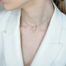 Load image into Gallery viewer, Diamond Date Necklace With Cable Chain
