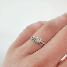 Load image into Gallery viewer, Eternity Green Diamond Ring
