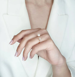 Open pearl ring