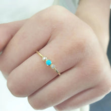 Load image into Gallery viewer, Gold Turquoise Ring
