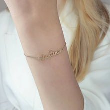 Load image into Gallery viewer, Custom name bracelet in solid gold
