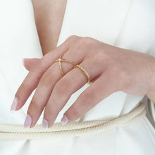 Load image into Gallery viewer, Minimalist Gold Cross Ring
