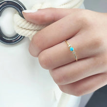 Load image into Gallery viewer, Gold Turquoise Ring
