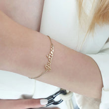 Load image into Gallery viewer, Custom name bracelet in solid gold
