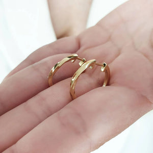 Gold Mobius Earrings