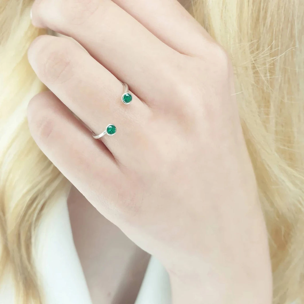 Open Emerald Ring