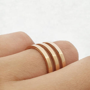 Solid Gold Triple Ring