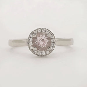 Morganite Ring With Diamonds