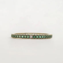 Load image into Gallery viewer, Eternity Green Diamond Ring
