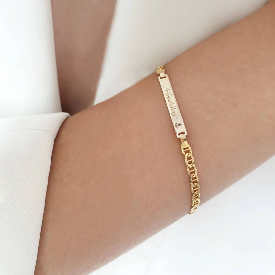 Gold Identity Bracelet