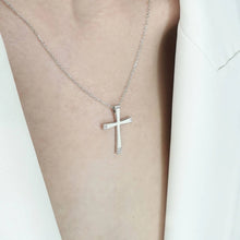 Load image into Gallery viewer, Gold Cross Necklace With Diamonds
