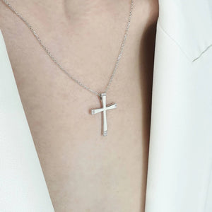 Gold Cross Necklace With Diamonds