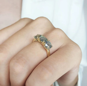 Gold Labradorite Ring