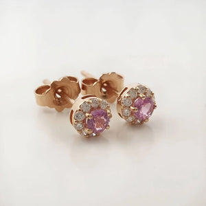 Sapphire Earrings With Diamonds