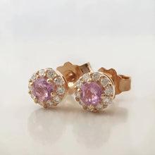 Load image into Gallery viewer, Sapphire Earrings With Diamonds
