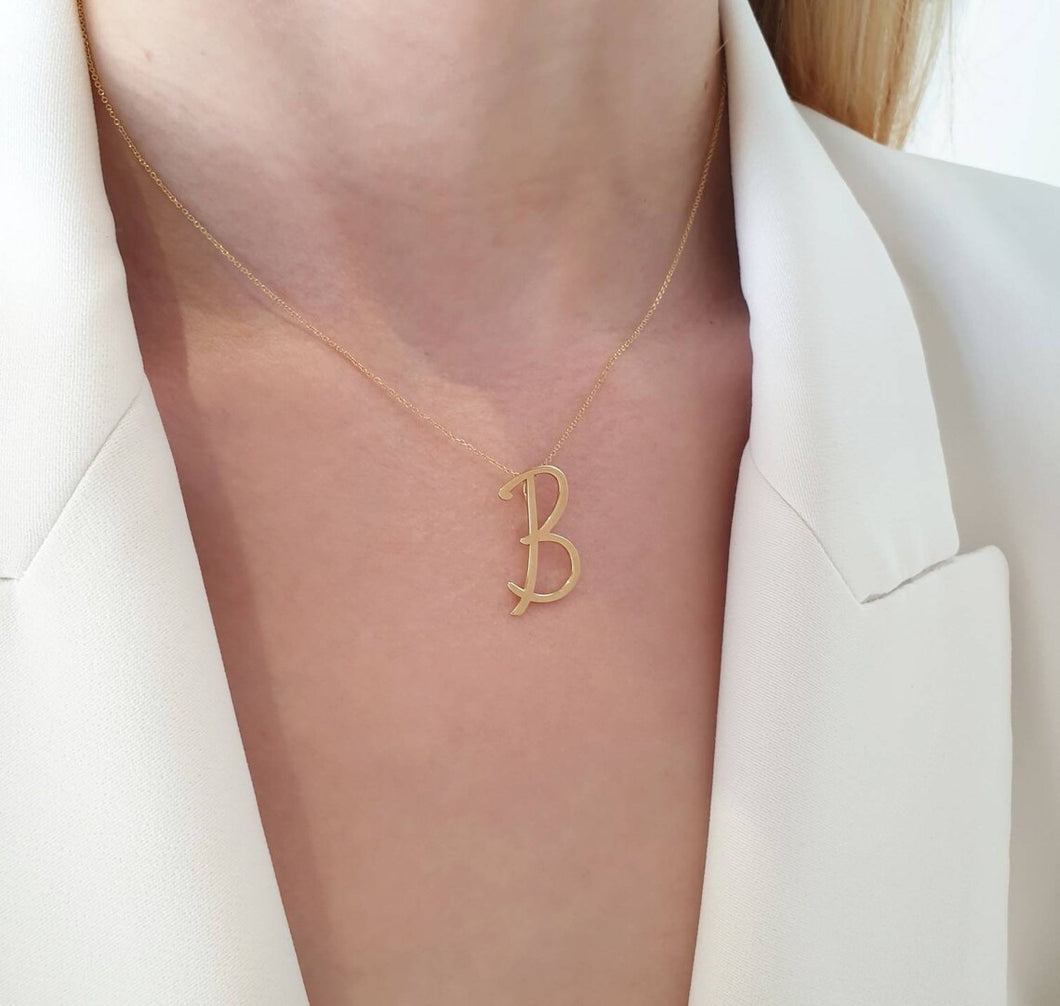 Custom initial letter necklace