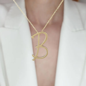 Custom initial letter necklace