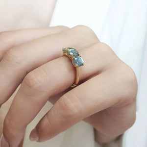 Gold Labradorite Ring